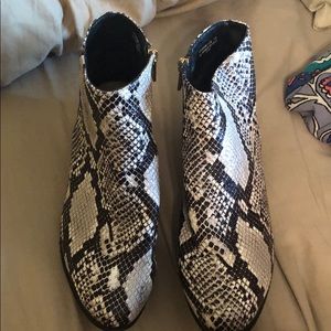Snakeskin Booties